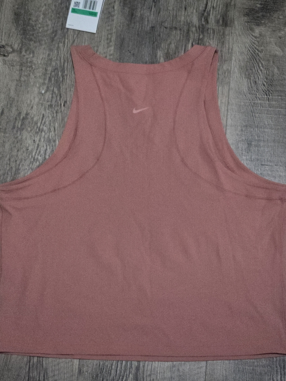 Nike Women's Ribbed High-Neck Crop Tank - Dusty Rose Pink - Picture 2 of 2